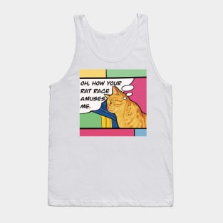 Orange Cat Thoughts Tank Top